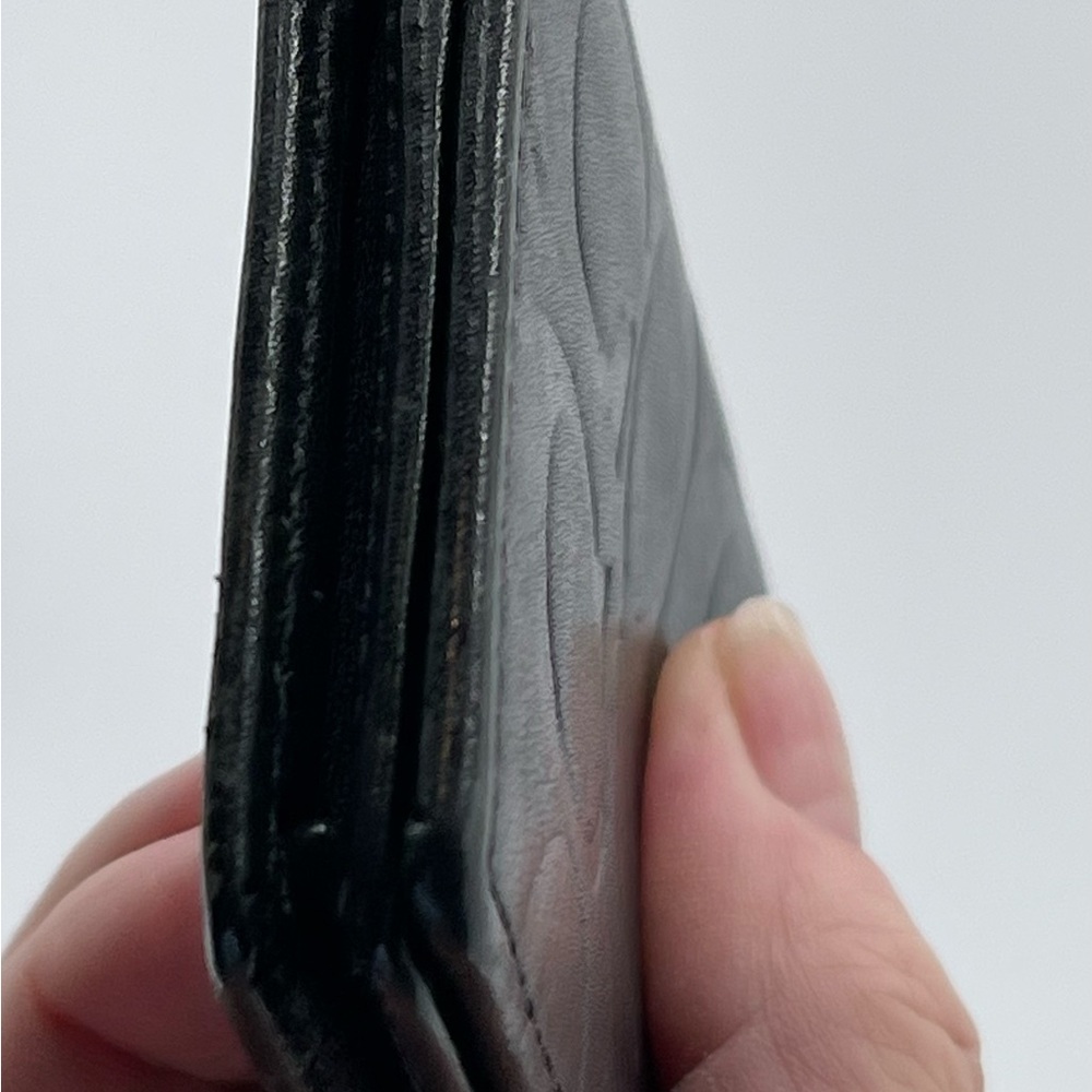 Coach Black Embossed Leather Wallet - Picture 3 of 10
